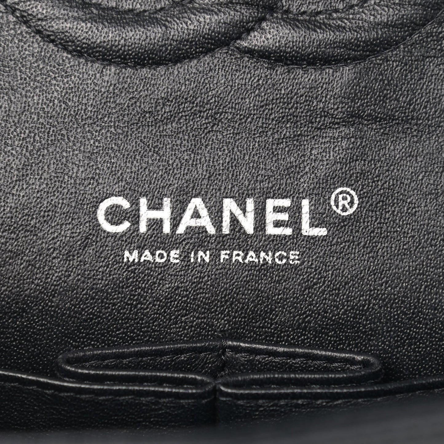 Patent Quilted Medium Double Flap Black