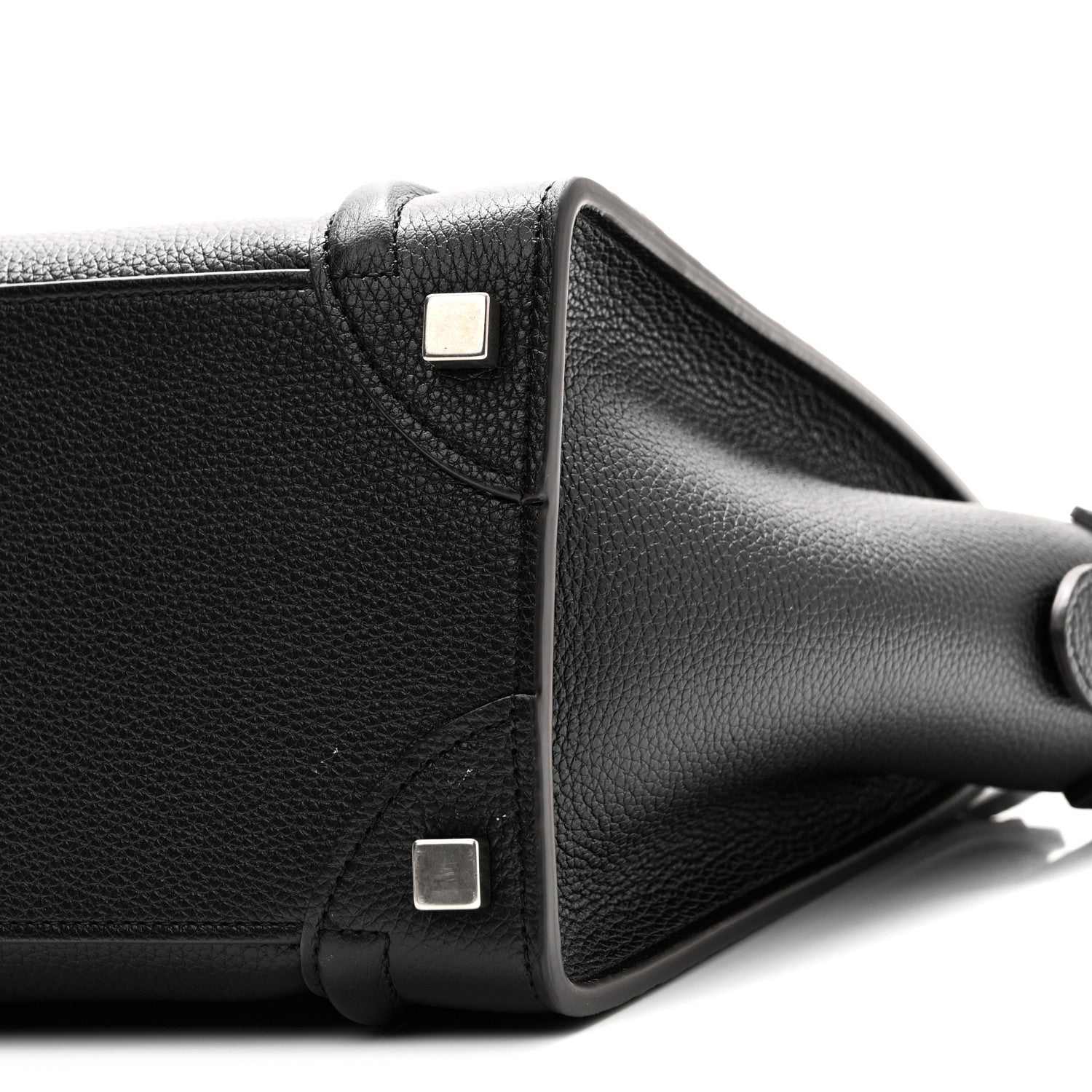 Celine Drummed Calfskin Micro Luggage Black 10 of 10