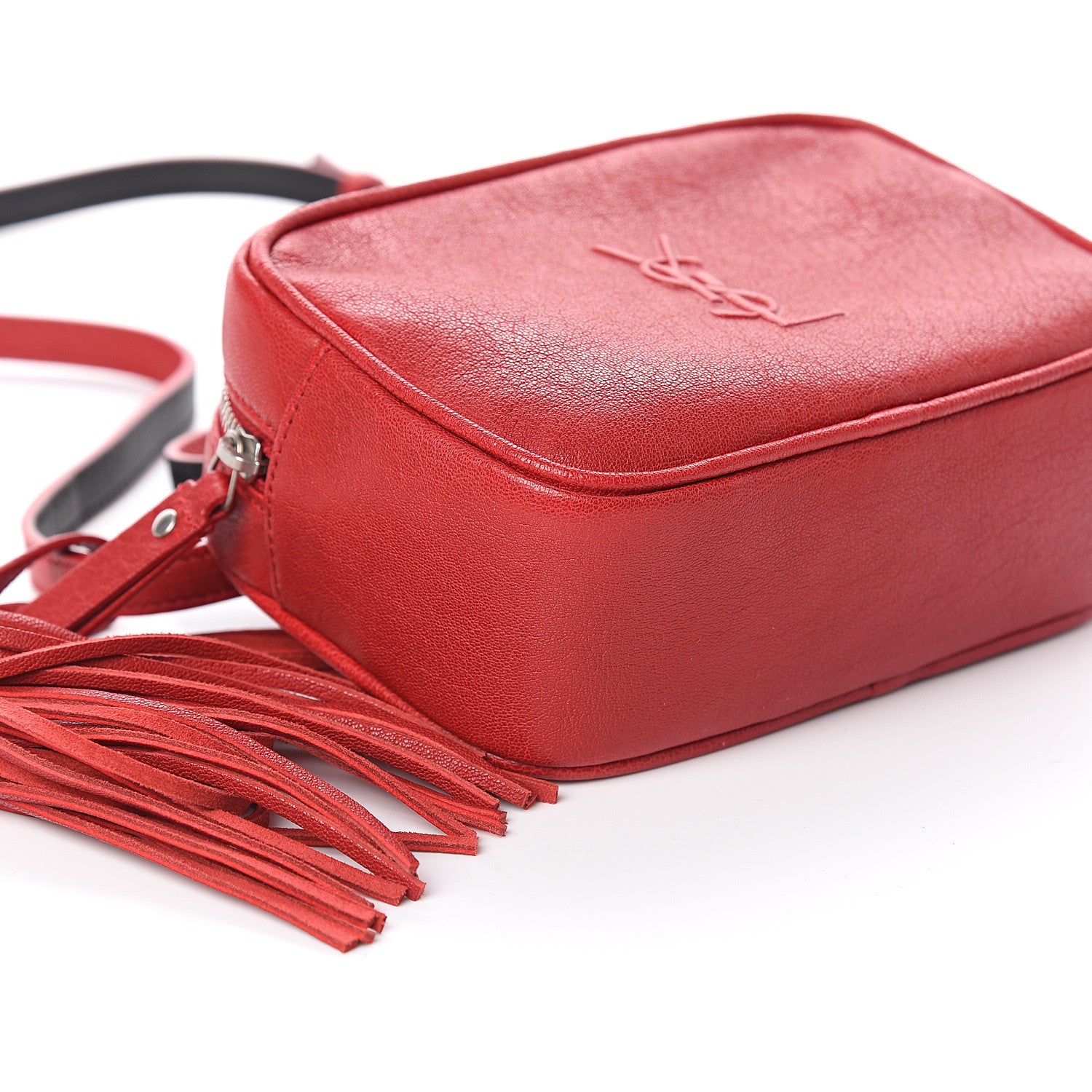 Saint Laurent Lambskin Monogram Lou Belt Bag Rouge Eros 6 of 7