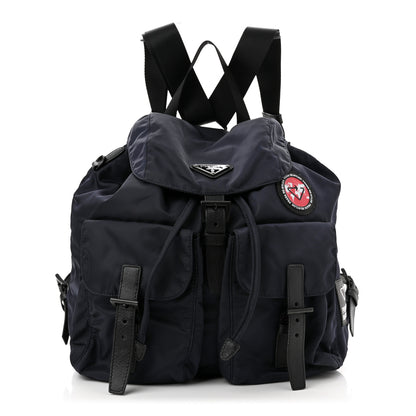 Prada Re-Nylon Saffiano Medium Backpack Bleuette 1 of 10
