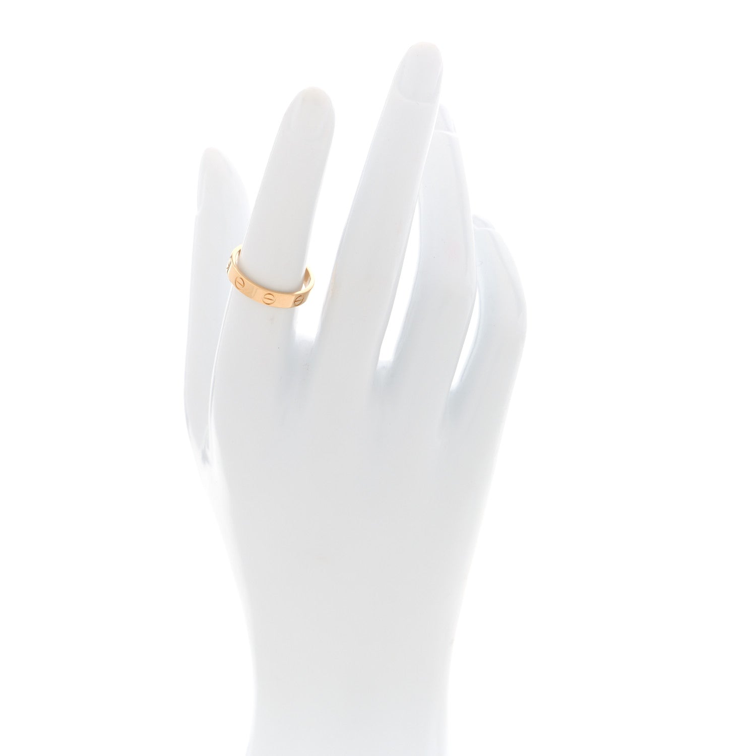 Cartier 18K Yellow Gold 3.5mm LOVE Wedding Band Ring 53 6.5 2 of 5