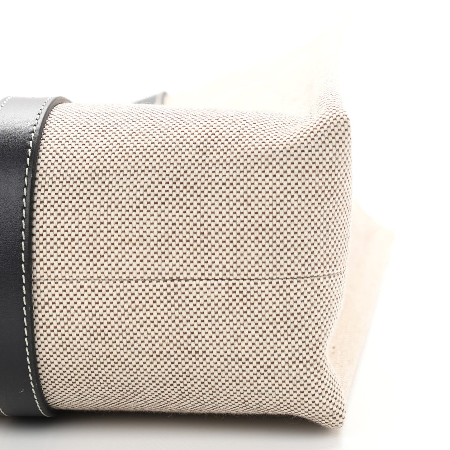 Cotton Calfskin Large Woody Ribbon Tote White Blue