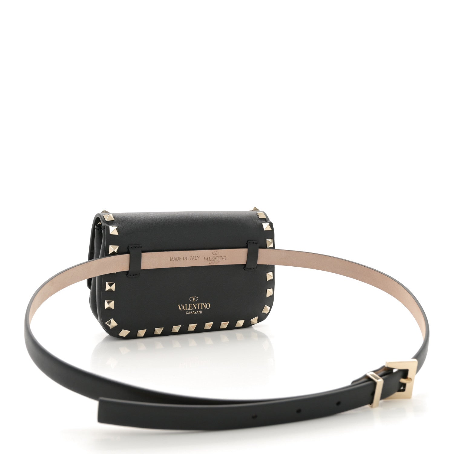 Valentino Garavani Vitello Rockstud Belt Bag Black 3 of 11