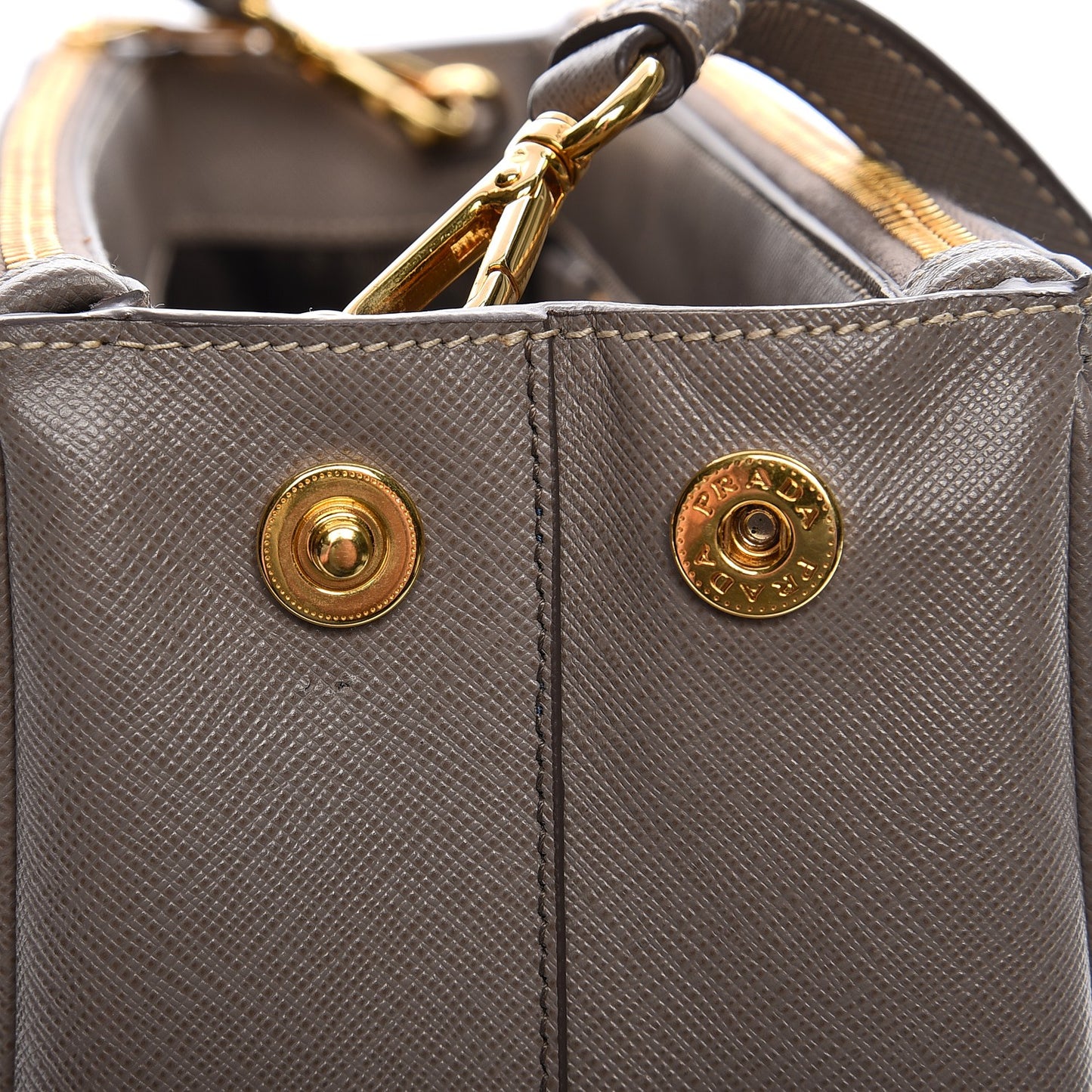 Saffiano Small Galleria Double Zip Tote Argilla