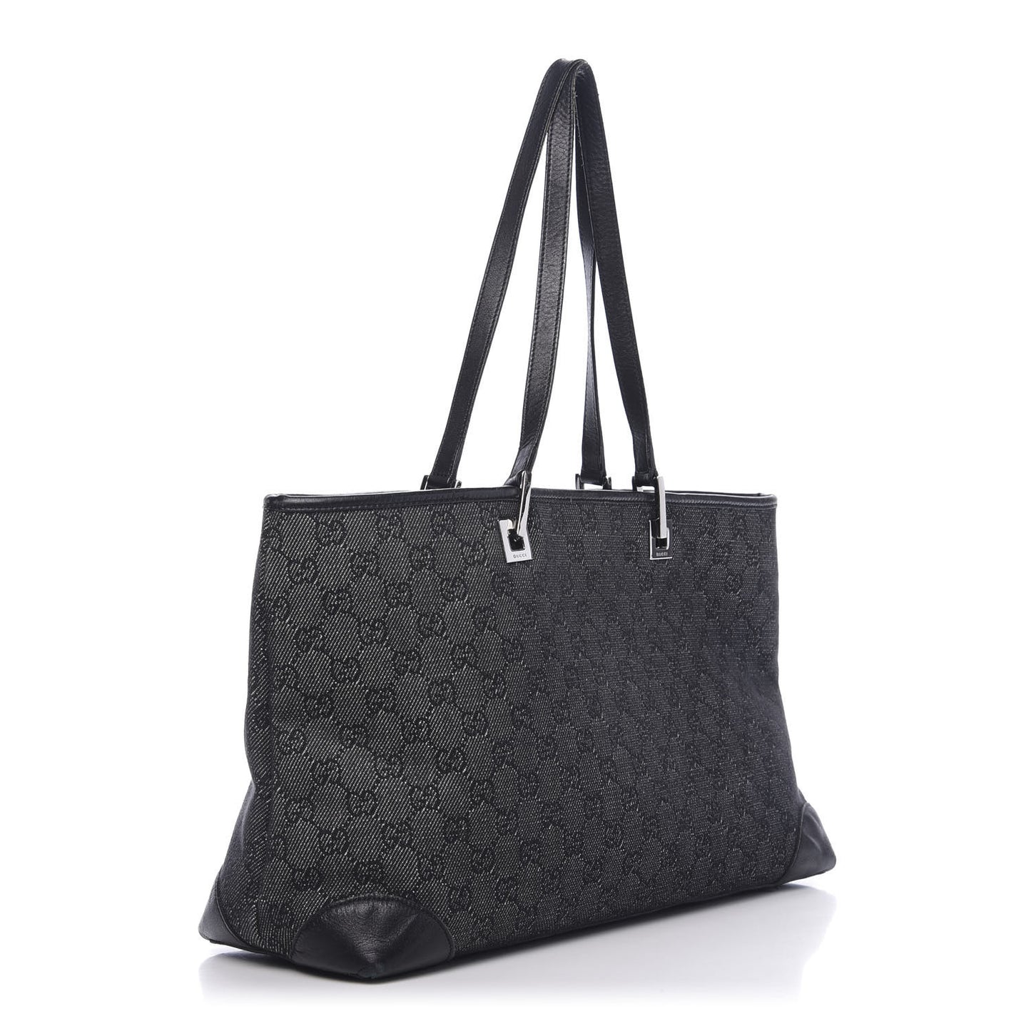 Denim Monogram Tote Black
