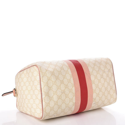 Gucci GG Plus Monogram Web Stripe Medium Joy Boston Pink 4 of 10