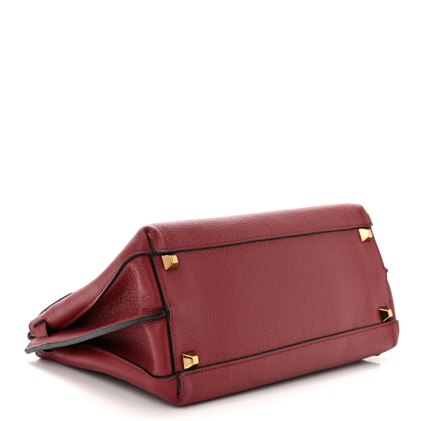 Grained Calfskin Medium Milla Convertible Backpack Scooter Red
