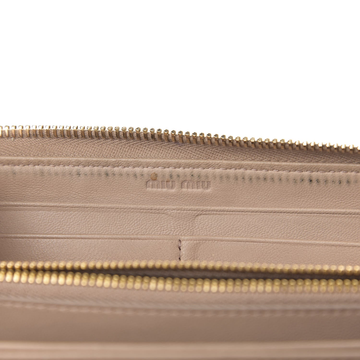 Miu Miu Matelasse Zip Around Wallet Cammeo 6 of 8
