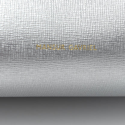 Mansur Gavriel Metallic Saffiano Small Shopping Tote Silver 7 of 10