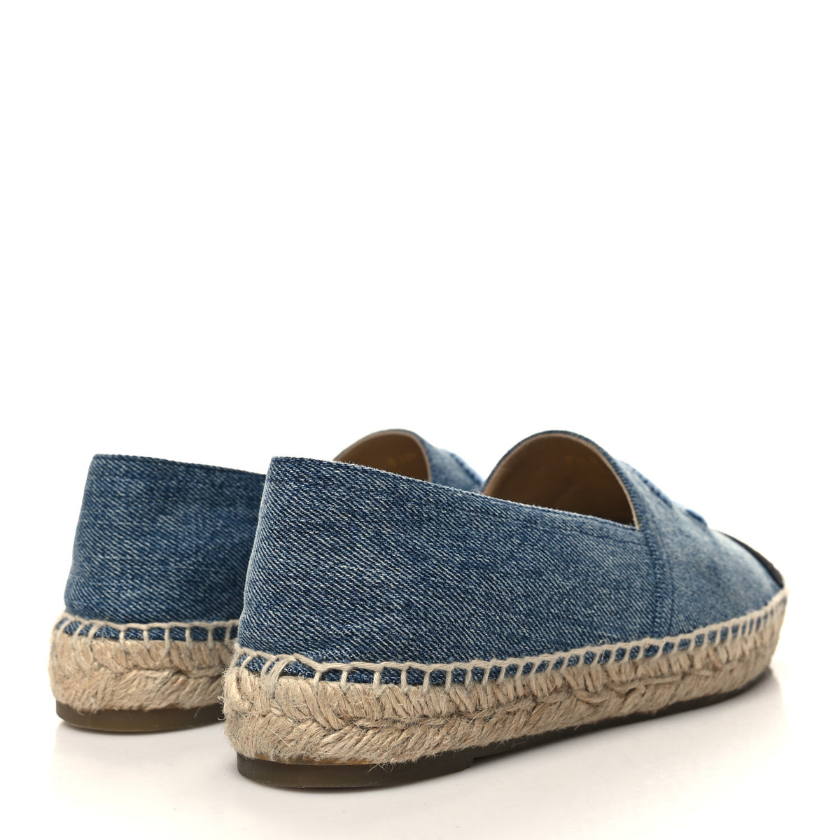 Chanel Denim CC Espadrilles 38 Blue Black 4 of 12