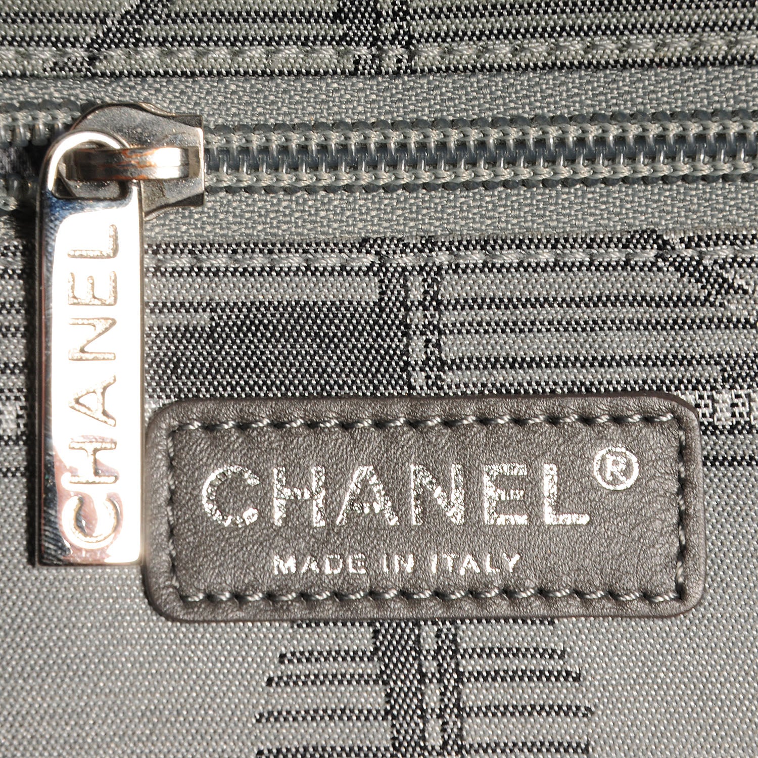 Chanel Nylon Travel Shopping Tote Pink Grey 6 of 7