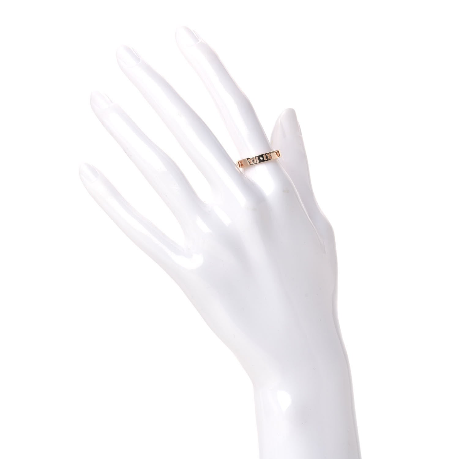 Tiffany 18K Rose Gold Diamond Atlas Pierced Ring 53 6.5 2 of 4