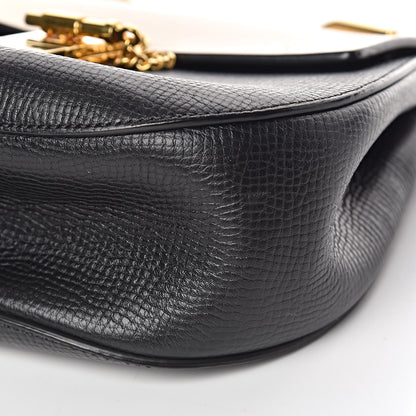 Chloe Grained Calfskin Lambskin Bi-Color Drew Shoulder Bag Black Powder Beige 6 of 18