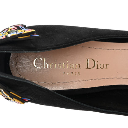 Christian Dior Suede D-Butterfly Pumps 37 Black 7 of 13