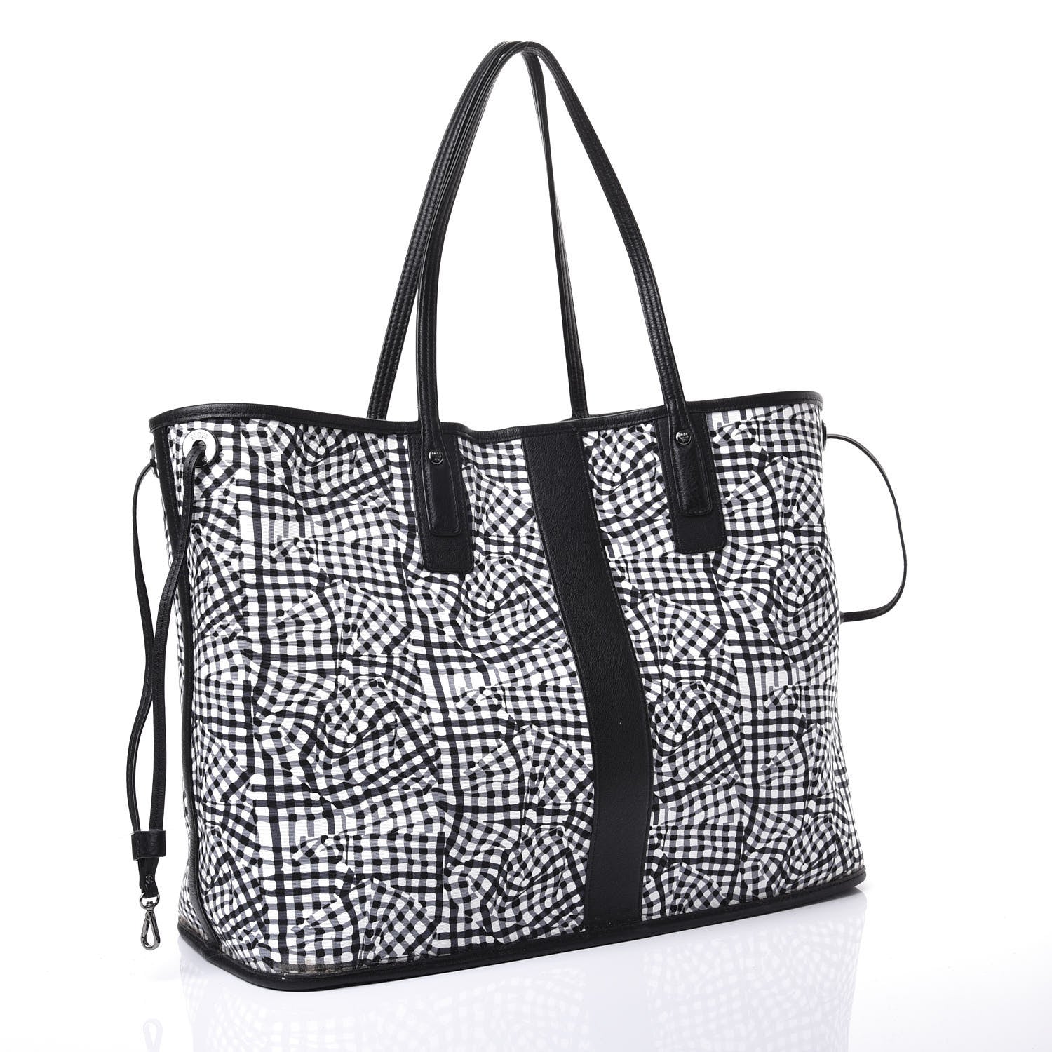 MCM Visetos Large Liz Reversible Shopper Tote Black 9 of 19