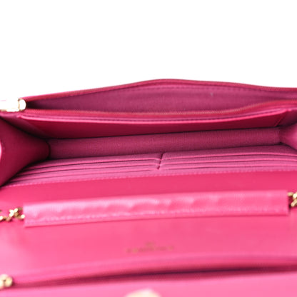 Chanel Caviar Quilted Wallet on Chain WOC Fuchsia 4 of 9