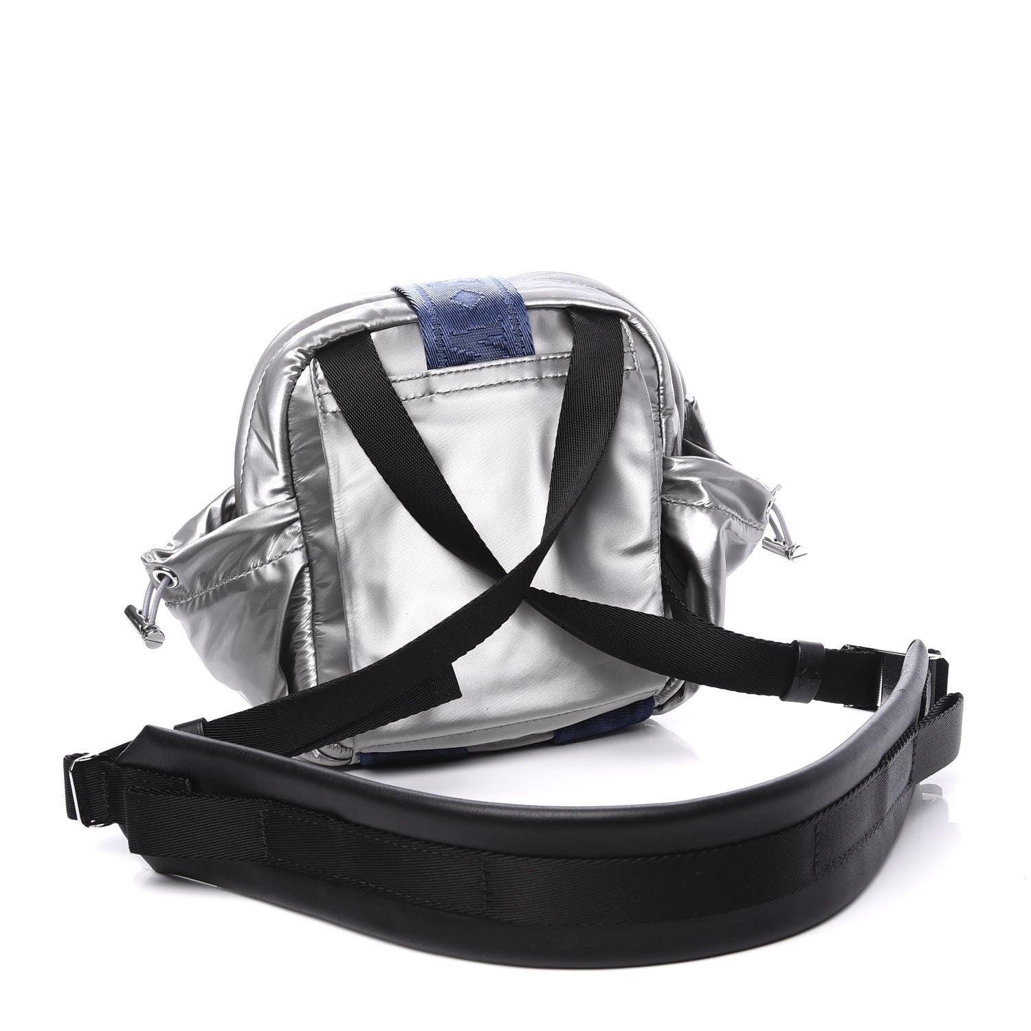MCM Metallic Nylon Jemison Crossbody Silver 2 of 10