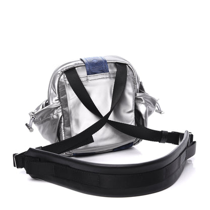 MCM Metallic Nylon Jemison Crossbody Silver 2 of 10
