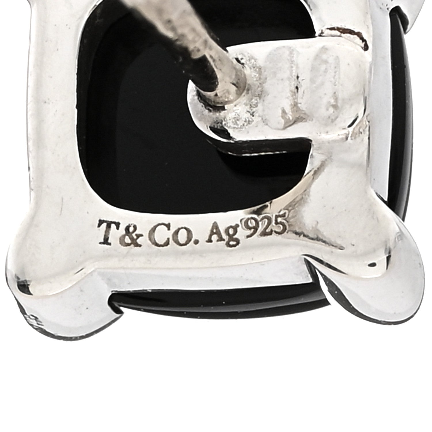 Tiffany Sterling Silver Black Onyx Paloma Picasso Sugar Stack Earrings 4 of 4