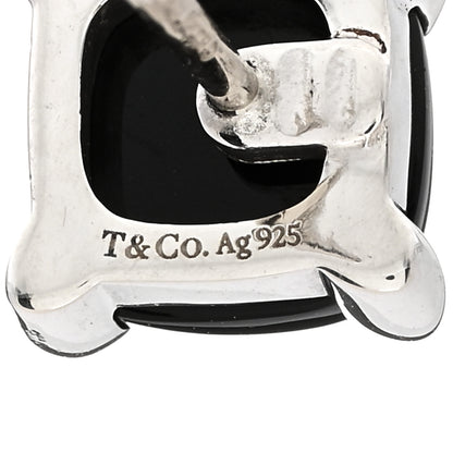 Tiffany Sterling Silver Black Onyx Paloma Picasso Sugar Stack Earrings 4 of 4