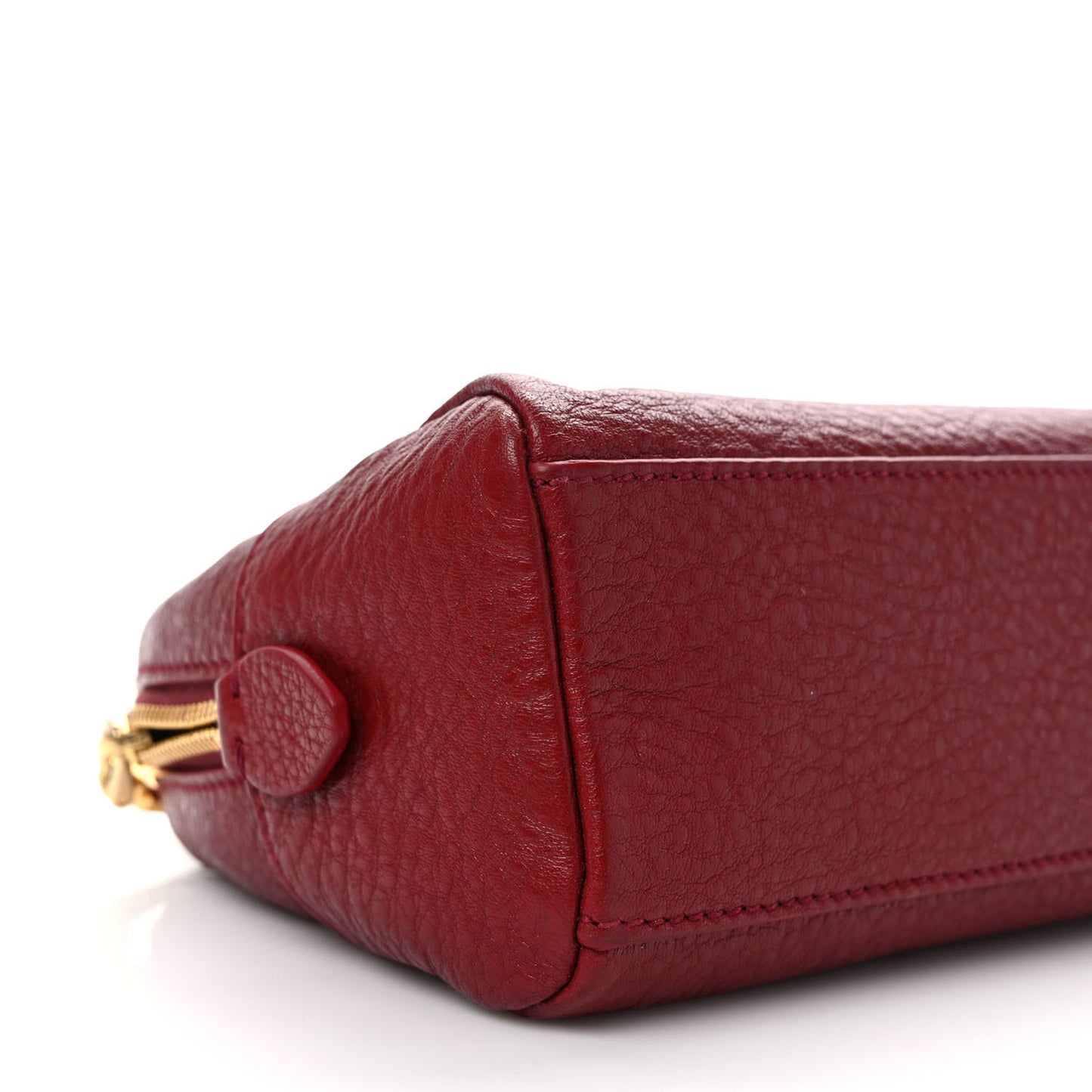 Vitello Daino Cosmetic Pouch Rubino