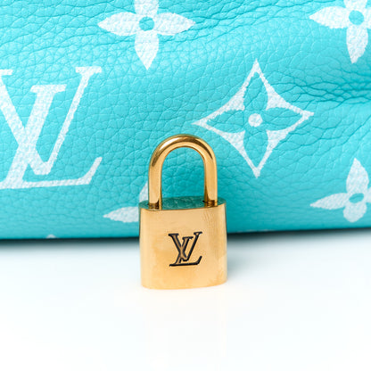 Louis Vuitton Calfskin Monogram Speedy P9 Bandouliere 40 Turquoise 10 of 19