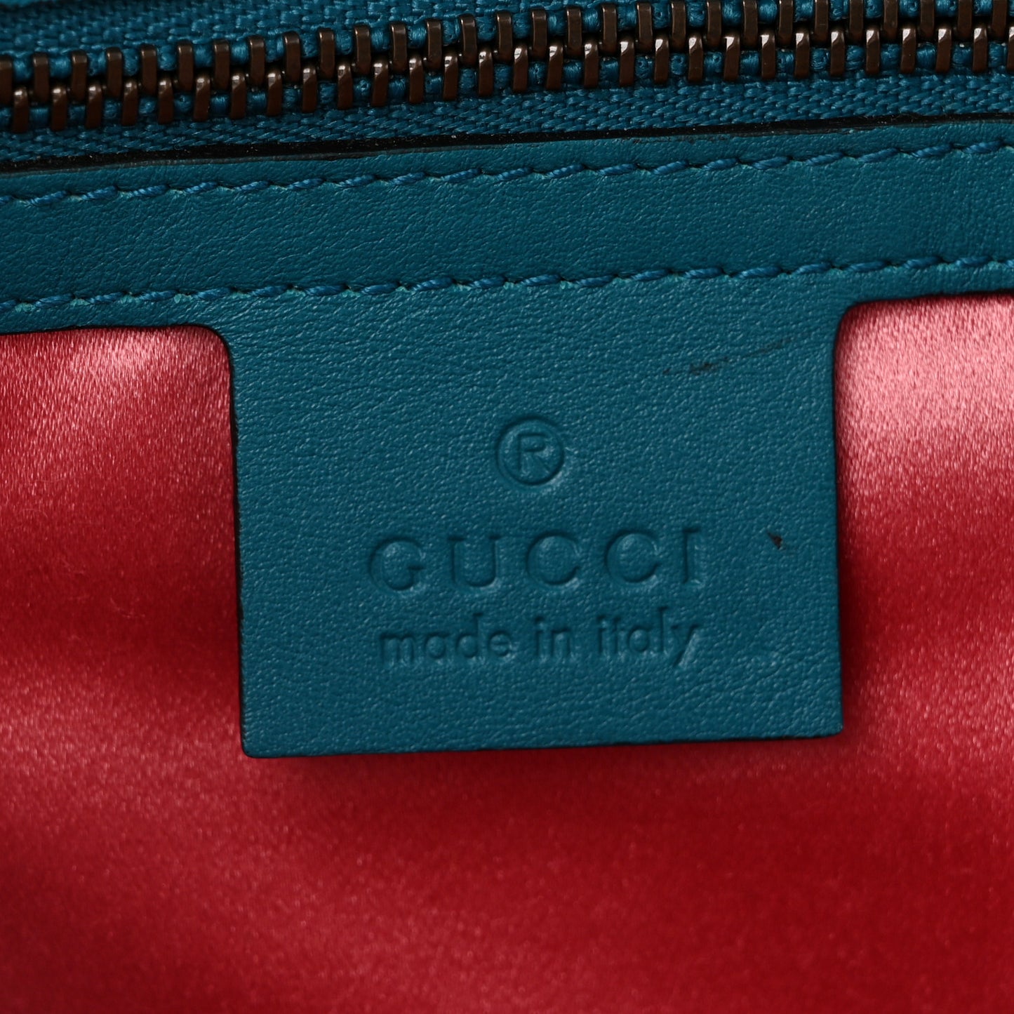 Velvet Matelasse Small GG Marmont Shoulder Bag Pavone Cyan