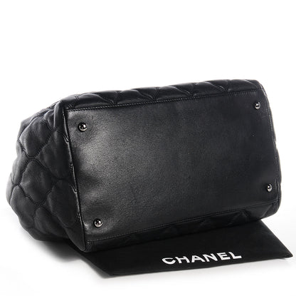 Chanel Lambskin Cells Accordion Tote Black 4 of 8