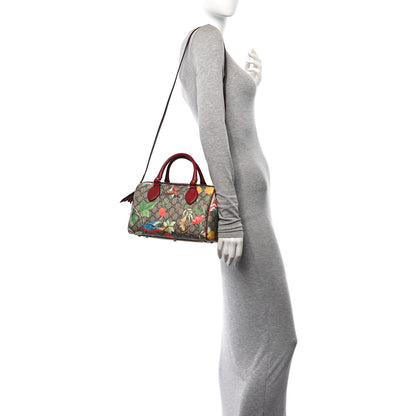 Gucci GG Supreme Monogram Tian Small Boston Beige Multicolor Red 2 of 11