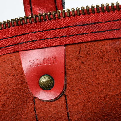 Louis Vuitton Epi Keepall 50 Castillan Red 9 of 10