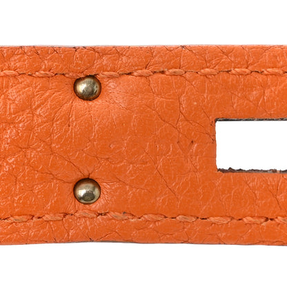 Hermes Taurillon Clemence Jypsiere 28 Orange 7 of 12