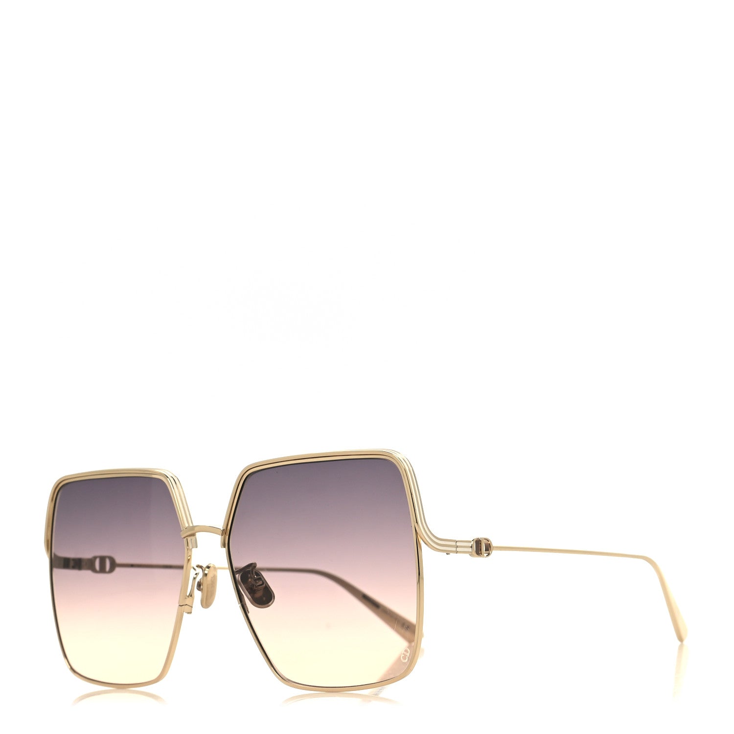 Christian Dior Metal EverDior Square Sunglasses Gold 1 of 8