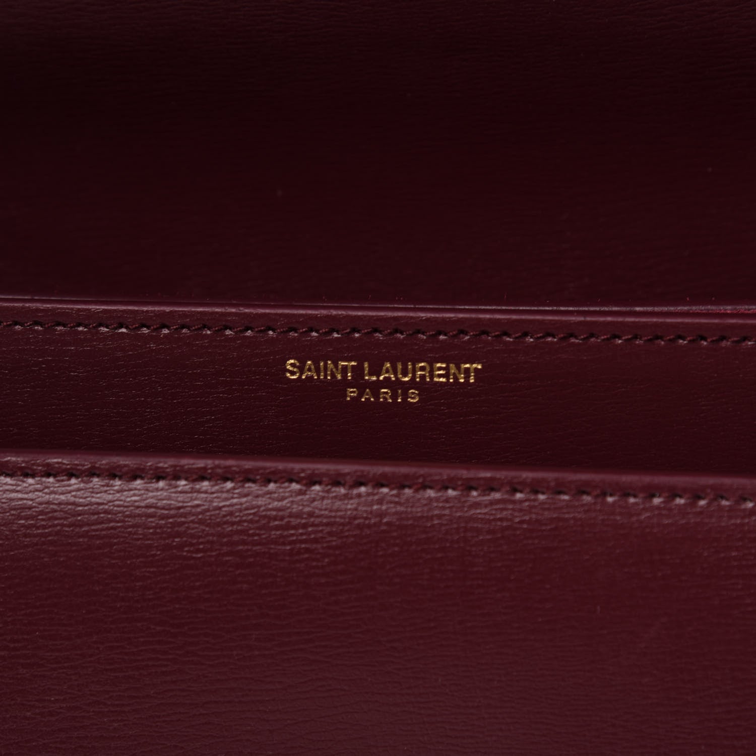 Saint Laurent Calfskin Medium Monogram Sunset Bordeaux 7 of 11