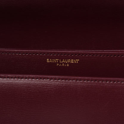 Saint Laurent Calfskin Medium Monogram Sunset Bordeaux 7 of 11