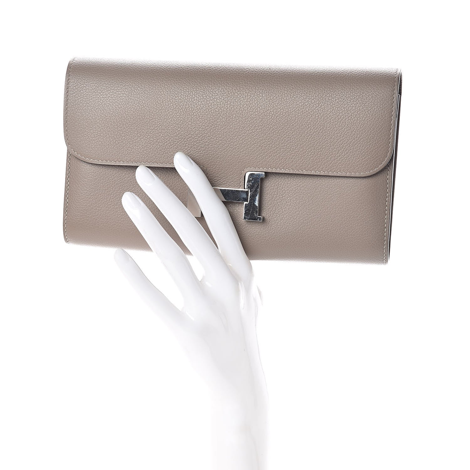 Hermes Evercolor Constance Long Wallet Gris Asphalte 2 of 7