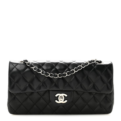 Chanel Lambskin Quilted East West Flap Black 1 of 13