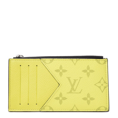 Louis Vuitton Monogram Taiga Coin Card Holder Yellow 1 of 7