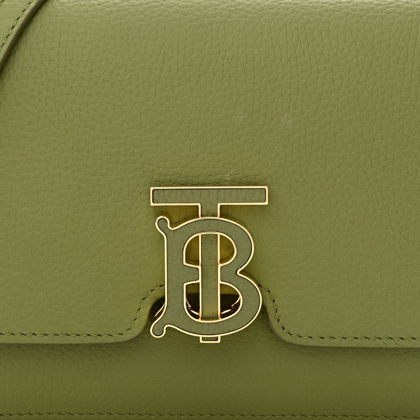 Grained Calfskin Small TB Bag Spruce Green
