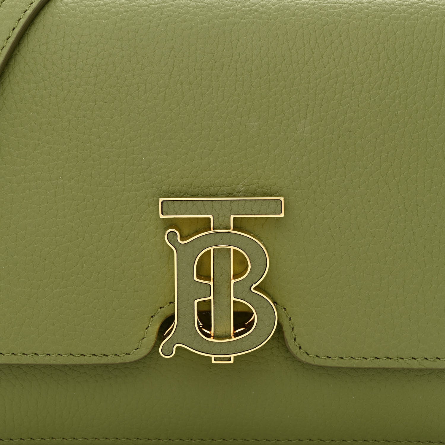 Burberry Grained Calfskin Small TB Bag Spruce Green 8 of 11