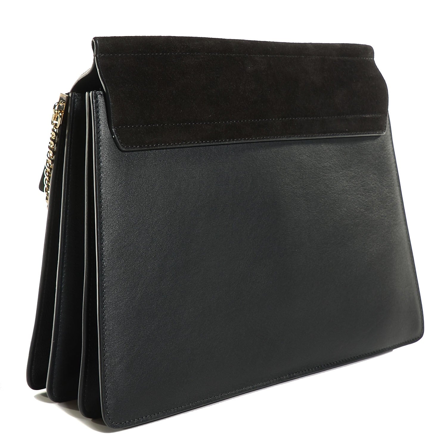 Chloe Suede Calfskin Medium Faye Shoulder Bag Black 3 of 9