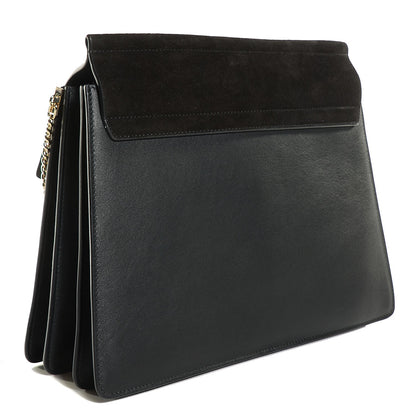 Chloe Suede Calfskin Medium Faye Shoulder Bag Black 3 of 9