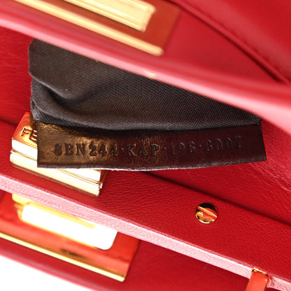 Fendi Nappa Mini Peekaboo Iconic Satchel Fragola 7 of 10