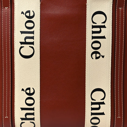 Chloe Calfskin Medium Woody Ribbon Tote Sepia Brown 8 of 10