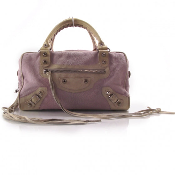 Pony Hair City Box Bag Pink