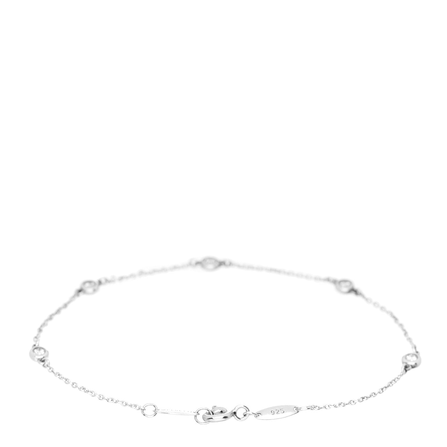 Tiffany Sterling Silver Diamond .15ct Elsa Peretti Diamonds By The Yard Bracelet 2 of 3