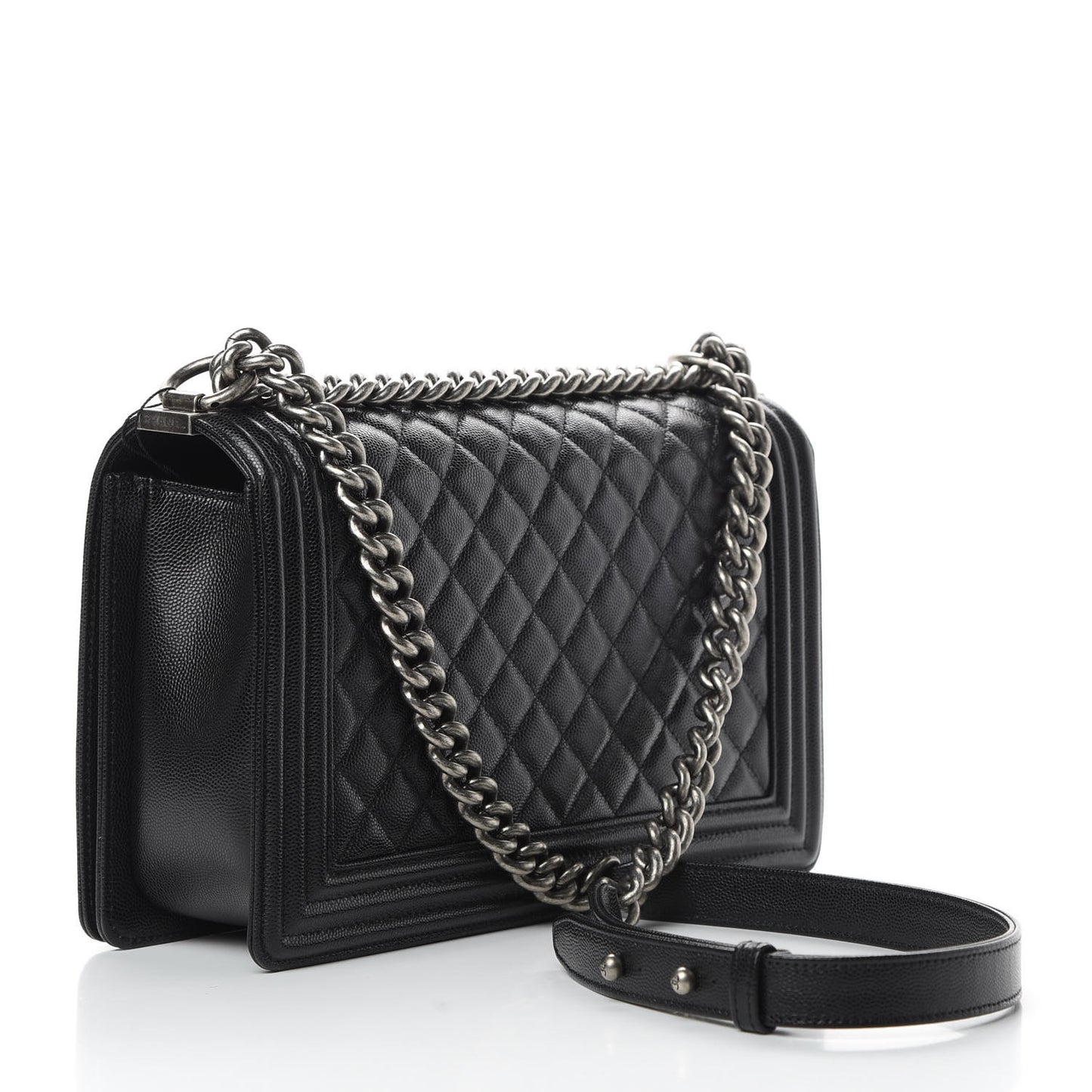 Caviar Quilted New Medium Boy Flap Black