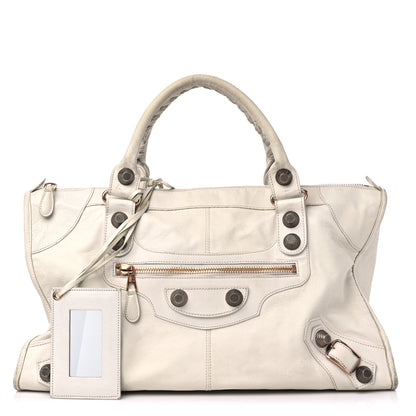 Balenciaga Agneau Giant 21 Rose Gold Hardware Work White Light 1 of 17