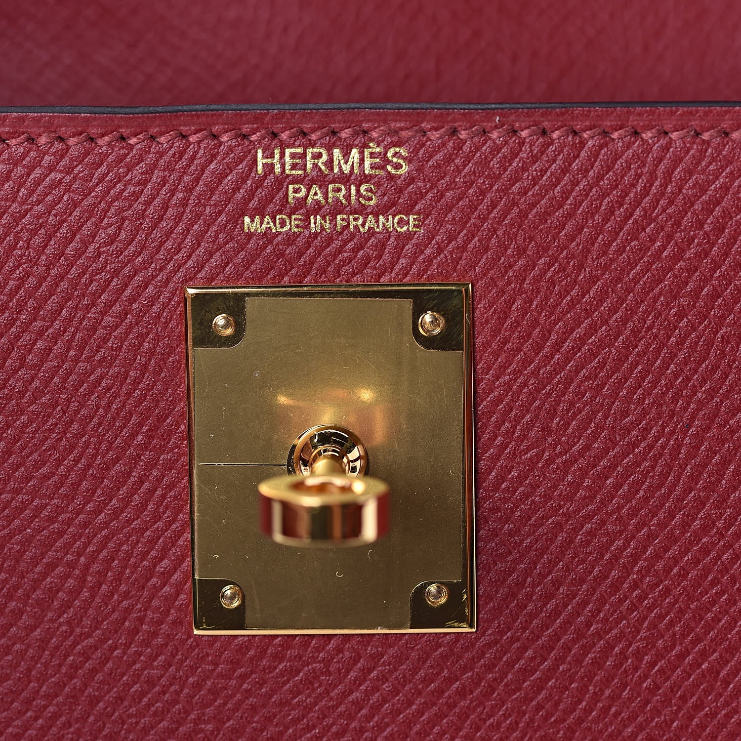 Hermes Epsom Kelly Sellier 32 Rouge Grenat 11 of 35