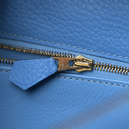 Hermes Togo Kelly Retourne 28 Bleu Paradise 28 of 42