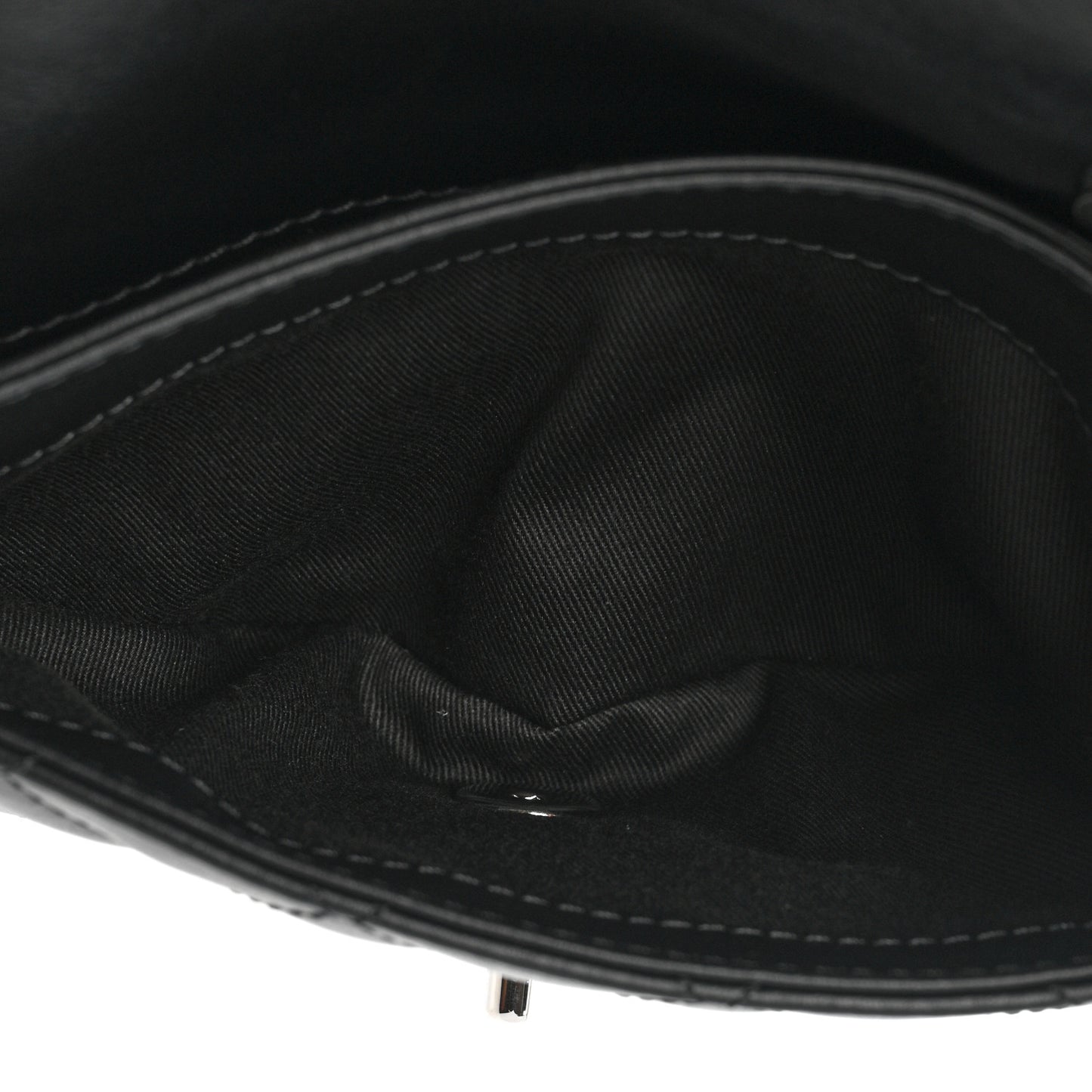 Calfskin Quilted CC Uniform Flap Belt Bag Black